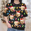 Custom Photo It's The Most Beautiful Time Of The Year - Dog & Cat Personalized Custom All Over Print Adult Short Sleeve Sweater - Christmas Gift For Pet Owners, Pet Lovers