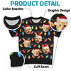 Custom Photo It's The Most Beautiful Time Of The Year - Dog & Cat Personalized Custom All Over Print Adult Short Sleeve Sweater - Christmas Gift For Pet Owners, Pet Lovers
