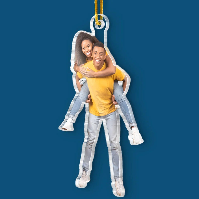 Custom Photo My World Is Filled With Cheer And You This Christmas  - Couple Personalized Custom Ornament - Acrylic Custom Shaped - Christmas Gift For Husband Wife, Anniversary