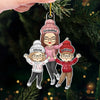 Christmas Magic Is Found In Family Togetherness - Family Personalized Custom Ornament - Acrylic Custom Shaped - Christmas Gift For Grandma, Grandpa