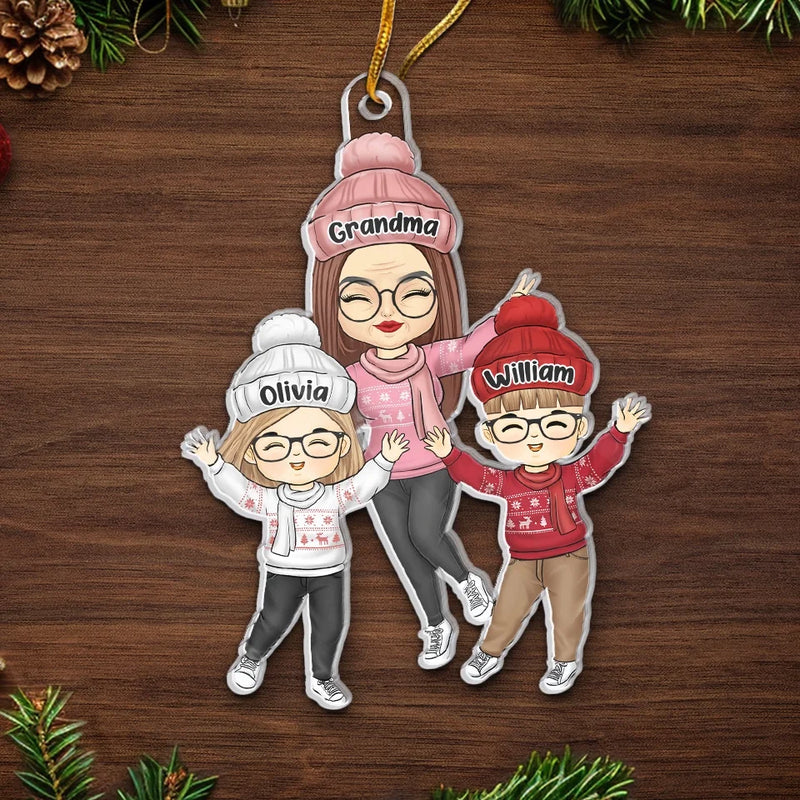 Christmas Magic Is Found In Family Togetherness - Family Personalized Custom Ornament - Acrylic Custom Shaped - Christmas Gift For Grandma, Grandpa