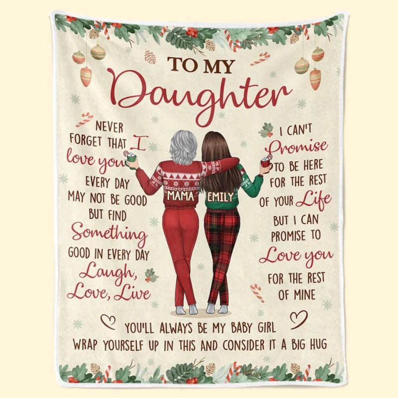 I Can Promise To Love You For The Rest Off Mine - Family Personalized Custom Blanket - Christmas Gift For Grandma, Mom, Daughter