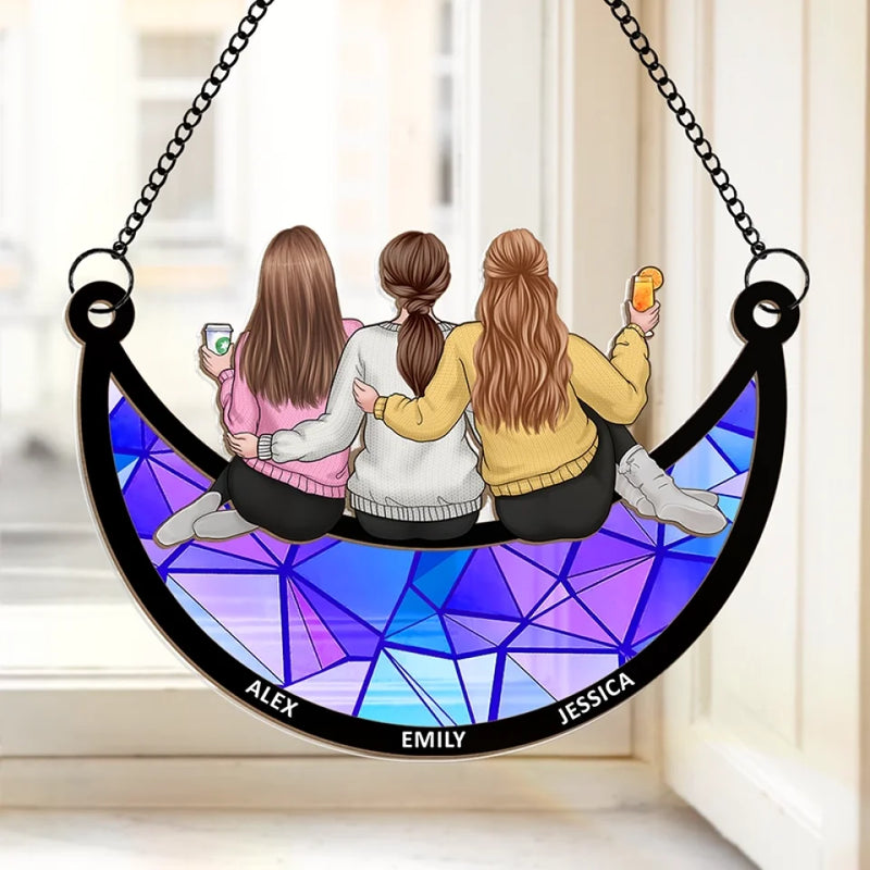 There Is No Greater Gift Than BFF - Bestie Personalized Window Hanging Suncatcher - Christmas Gift For Best Friends, BFF, Sisters