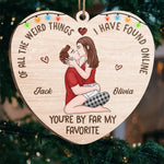 You Make My Heart Smile - Couple Personalized Custom Ornament - Wood, Acrylic Custom Shaped - Christmas Gift For Husband Wife, Anniversary