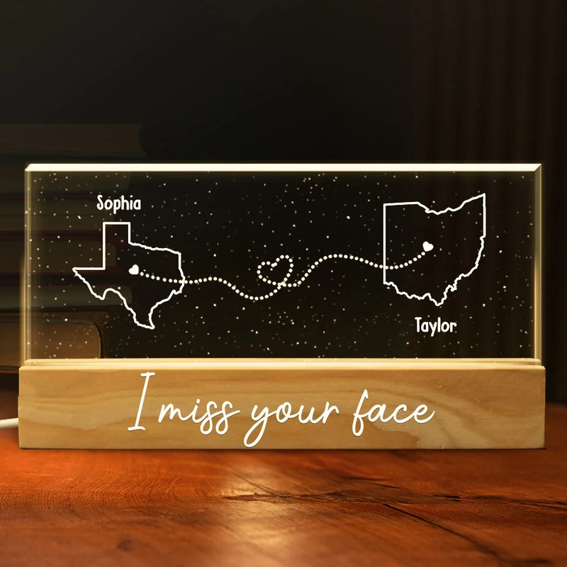 A Small Gift, A Big Friendship - Bestie Personalized Custom Acrylic Letters 3D LED Night Light - Gift For Best Friends, BFF, Sisters