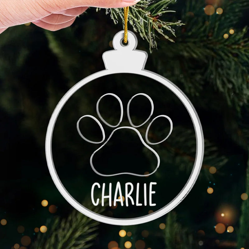 Pawsome Christmas Vibes - Dog & Cat Personalized Custom Ornament - Acrylic Custom Shaped - Christmas Gift For Pet Owners, Pet Lovers