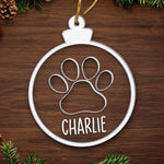 Pawsome Christmas Vibes - Dog & Cat Personalized Custom Ornament - Acrylic Custom Shaped - Christmas Gift For Pet Owners, Pet Lovers