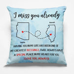 Distance Only Separates Our Bodies, Not Our Souls - Bestie Personalized Custom Pillow - Gift For Best Friends, BFF, Sisters