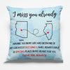 Distance Only Separates Our Bodies, Not Our Souls - Bestie Personalized Custom Pillow - Gift For Best Friends, BFF, Sisters