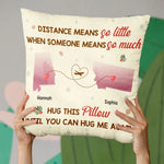 Miles Can’t Separate Two Hearts That Care - Bestie Personalized Custom Pillow - Gift For Best Friends, BFF, Sisters
