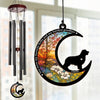 Your Paw Prints Are Forever On Our Hearts - Memorial Personalized Custom Wind Chime Suncatcher - Sympathy Gift, Christmas Gift For Pet Owners, Pet Lovers