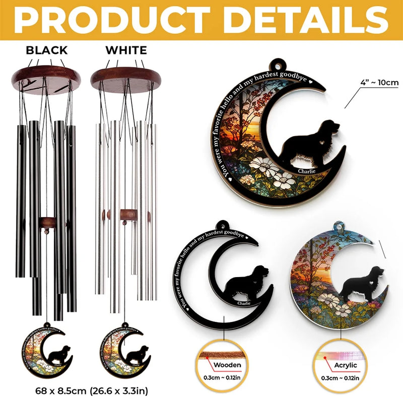 Your Paw Prints Are Forever On Our Hearts - Memorial Personalized Custom Wind Chime Suncatcher - Sympathy Gift, Christmas Gift For Pet Owners, Pet Lovers
