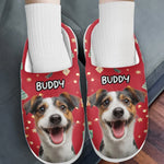 Custom Photo Holiday Unleash The Joy - Dog & Cat Personalized Custom Fluffy Slippers - Christmas Gift For Pet Owners, Pet Lovers