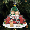 Our Love Has Fur And A Wagging Tail - Dog & Cat Personalized Custom Ornament - Acrylic Custom Shaped - Christmas Gift For Husband Wife, Anniversary, Pet Owners, Pet Lovers