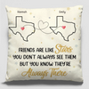 Distance Is Nothing For Two Souls That Connect - Bestie Personalized Custom Pillow - Gift For Best Friends, BFF, Sisters