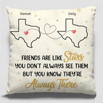 Distance Is Nothing For Two Souls That Connect - Bestie Personalized Custom Pillow - Gift For Best Friends, BFF, Sisters