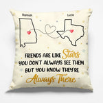 Distance Is Nothing For Two Souls That Connect - Bestie Personalized Custom Pillow - Gift For Best Friends, BFF, Sisters