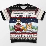 I Need A Beer - Dog & Cat Personalized Custom All Over Print Adult Short Sleeve Sweater - Christmas Gift For Pet Owners, Pet Lovers