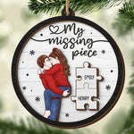 Custom Name Missing Piece Couple Gifts - Personalized 2 Layers Ornament