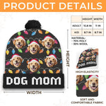 Custom Photo Happy Pawlidays - Dog & Cat Personalized Custom Christmas Beanie Hat - Christmas Gift For Pet Owners, Pet Lovers