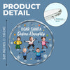 Custom Photo Dear Santa Define Naughty - Family Personalized Custom Circle Glass Ornament - Christmas Gift For Grandkids