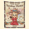 Life Is Better In Bed With A Book - Personalized Custom Blanket - Gift For Book Lovers