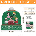 Keep Calm And Jingle All The Way - Family Personalized Custom Christmas Beanie Hat - Christmas Gift For Family Members