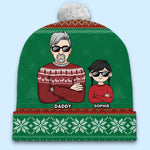 Keep Calm And Jingle All The Way - Family Personalized Custom Christmas Beanie Hat - Christmas Gift For Family Members