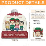 Family Gatherings Make Christmas Unforgettable - Family Personalized Custom Christmas Beanie Hat - Christmas Gift For Family Members