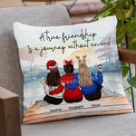 A True Friendship Is A Journey Without An End - Bestie Personalized Custom Pillow - Christmas Gift For Best Friends, BFF, Sisters