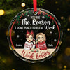 You Are My Work Bestie - Coworker Personalized Custom Circle Glass Ornament - Christmas Gift For Coworkers, Work Friends, Colleagues