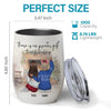 Friends Forever, No Matter How Far Apart - Bestie Personalized Custom Wine Tumbler - Christmas Gift For Best Friends, BFF, Sisters