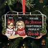 Here's Another Day Of Outward Smiles And Inward Screams - Coworker Personalized Custom Benelux Glass Ornament - Christmas Gift For Coworkers, Work Friends, Colleagues