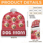 Custom Photo Love Is A Four-Legged Christmas - Dog & Cat Personalized Custom Christmas Beanie Hat - Christmas Gift For Pet Owners, Pet Lovers