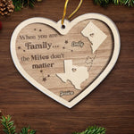 Distance Can’t Break The Bond We Share - Family Personalized Custom Ornament - Acrylic Custom Shaped - Christmas Gift For Family Members