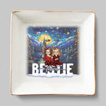 Friends Who Holiday Together Sleigh Together - Bestie Personalized Custom Jewelry Dish - Christmas Gift For Best Friends, BFF, Sisters