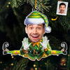 Custom Photo Cheer To Your Tree - Family Personalized Custom Ornament - Acrylic Custom Shaped - Christmas Gift For Family Members