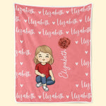 Kids Fill Our Hearts With Joy - Family Personalized Custom Blanket - Christmas Gift For Family Members