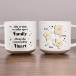 Family Is Forever In Our Hearts - Family Personalized Custom Printed Pottery Mug - Christmas Gift For Family Members