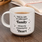 Family Is Forever In Our Hearts - Family Personalized Custom Printed Pottery Mug - Christmas Gift For Family Members