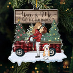 Custom Name Christmas Gifts for Couples and Dog Lovers - Personalized Ornament
