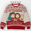 Bravo pour ton mariage ! Sweat-shirt personnalisé pour couple, moche et personnalisé, pull unisexe en laine, cadeau de Noël pour mari et femme, anniversaire