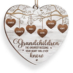 Grandma's Love Is Forever In Bloom - Family Personalized Custom Ornament - Wood Custom Shaped - Christmas Gift For Grandma