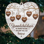 Grandma's Love Is Forever In Bloom - Family Personalized Custom Ornament - Wood Custom Shaped - Christmas Gift For Grandma