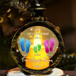 Every Christmas Together Is A New Chapter - Family Personalized Custom Candlelight Lantern Ornament - Christmas Gift For Family Members, First Christmas