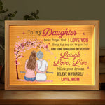 I Wish You Joy And Peace - Family Personalized Custom Frame Light Box - Gift For Mom, Daughter
