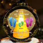 Every Christmas Together Is A New Chapter - Family Personalized Custom Candlelight Lantern Ornament - Christmas Gift For Family Members, First Christmas
