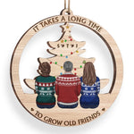 Custom Initial Christmas Gifts for Old Friends - Personalized Ornament