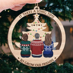 Custom Initial Christmas Gifts for Old Friends - Personalized Ornament