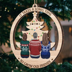 Custom Initial Christmas Gifts for Old Friends - Personalized Ornament